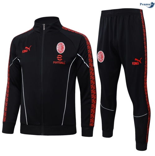 Veste Survetement AC Milan Enfant Noir 2026-2027 Officiel