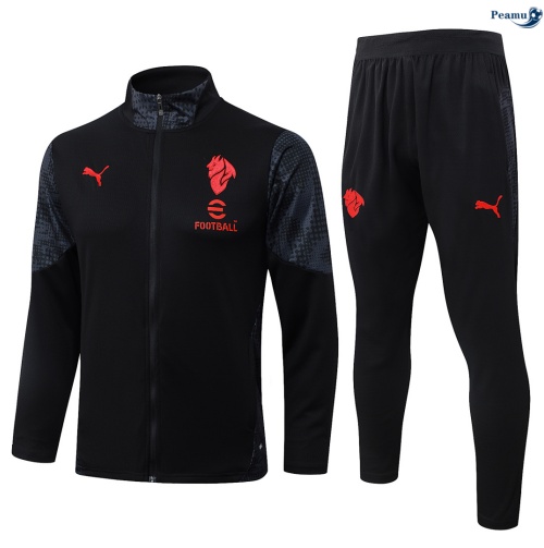 Veste Survetement AC Milan Enfant Noir 2026-2027 Original