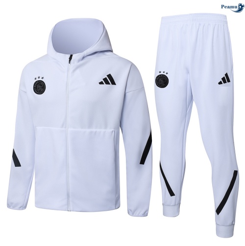 Veste Survetement AFC Ajax à capuche Blanc 2026-2027 Officiel