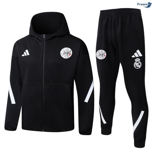 Veste Survetement AFC Ajax à capuche Noir 2026-2027 Prix