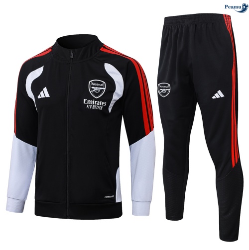 Veste Survetement Arsenal Enfant Noir 2026-2027 Grossiste