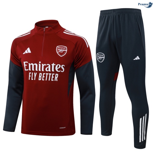 Survetement Arsenal Enfant Rouge/Blanc 2026-2027 Soldes