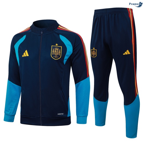 Veste Survetement Espagne Enfant Bleu Marine 2026-2027 Soldes
