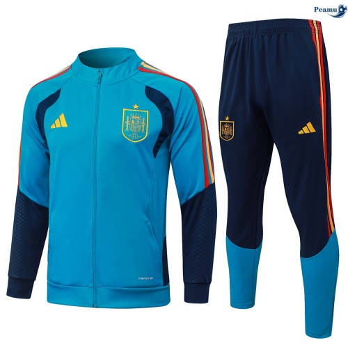 Veste Survetement Espagne Enfant Bleu 2026-2027 Grossiste
