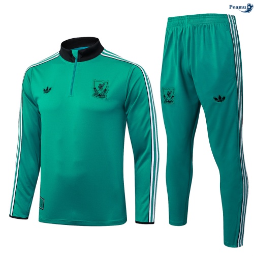 Survetement Liverpool Enfant Vert 2026-2027 Soldes