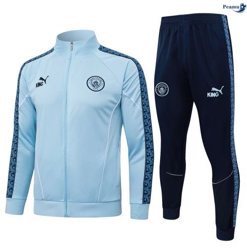 Veste Survetement Manchester City Enfant Bleu 2026-2027 Outlet