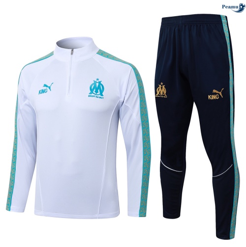 Survetement Marseille Enfant Blanc 2026-2027 Discout