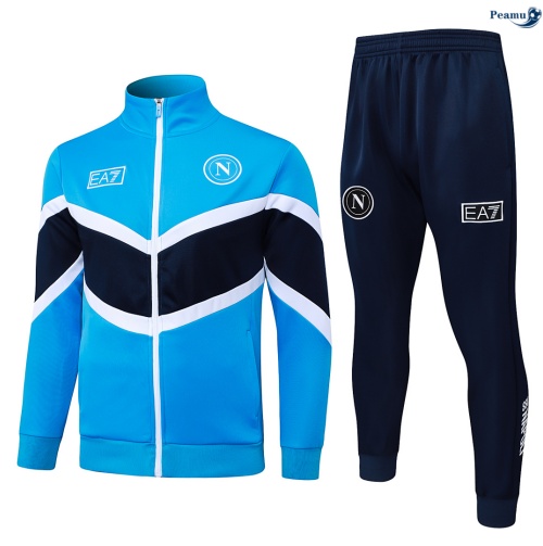 Veste Survetement Naples Bleu 2026-2027 Discout