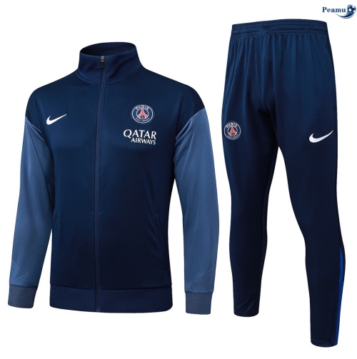 Veste Survetement PSG Enfant Bleu Marine/Gris 2026-2027 Chinois