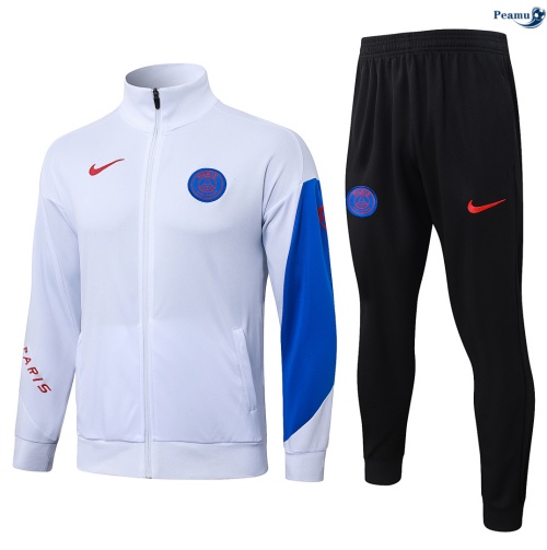 Veste Survetement PSG Enfant Blanc 2026-2027 Grossiste