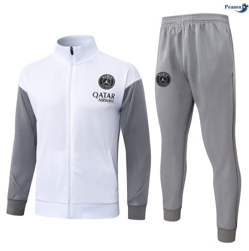 Veste Survetement PSG Enfant Blanc 2026-2027 Discout