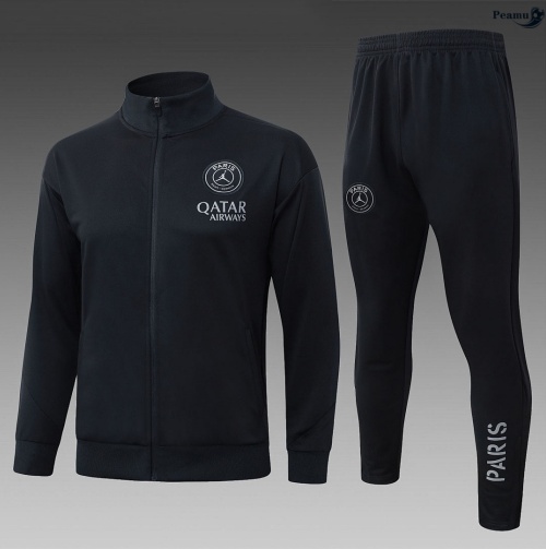 Veste Survetement PSG Enfant Noir 2026-2027 Soldes