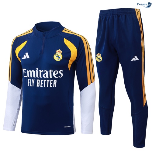 Survetement Real Madrid Enfant Bleu Marine/Blanc 2026-2027 Soldes