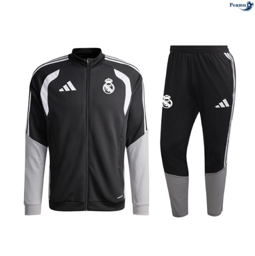 Veste Survetement Real Madrid Enfant Noir 2026-2027 Outlet