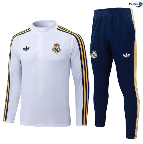 Survetement Real Madrid Blanc/Jaune 2026-2027 Grossiste