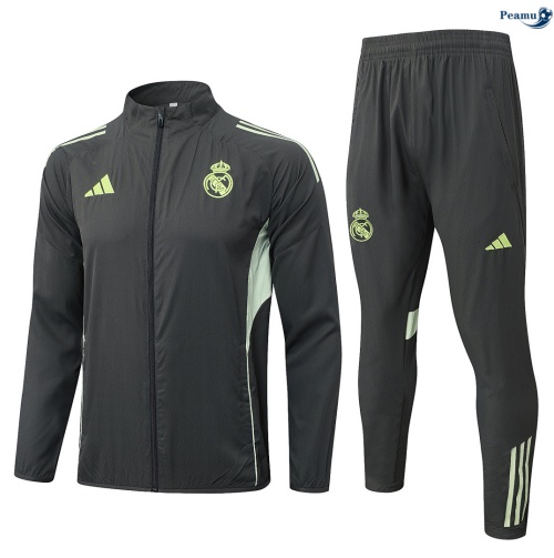 Coupe vent Real Madrid Gris/Vert 2026-2027 Officiel