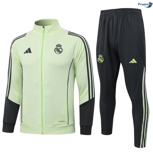 Veste Survetement Real Madrid Vert/Gris/Vert 2026-2027 Grossiste