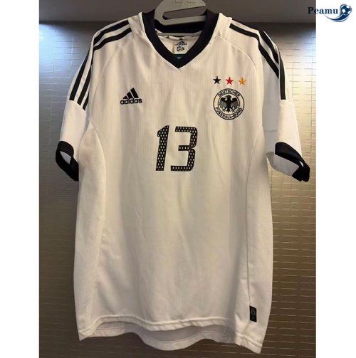 Peamu Maillot foot Retro Alemania Domicile 2002