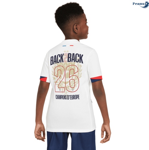 Peamu Maillot foot PSG Enfant Exterieur 2025-2026 2 étoiles Champions D’Europe 2025-2026