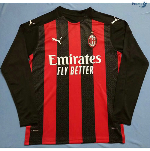 Peamu - Maillot foot AC Milan Domicile Manche Longue 2020-2021