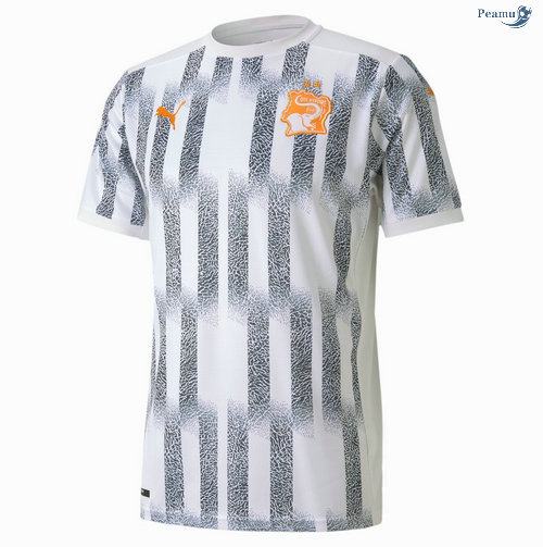 Peamu - Maillot foot Côte d'Ivoire Exterieur Blanc 2020-2021