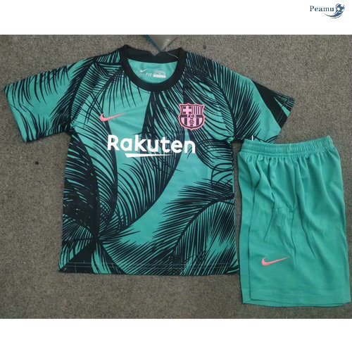 Peamu - Maillot foot Barcelone Enfant training Vert 2020-2021