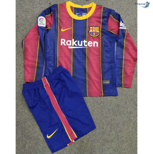 Peamu - Maillot foot Barcelone Enfant Domicile Manche Longue 2020-2021