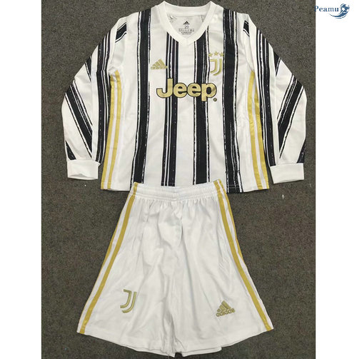 Peamu - Maillot foot Juventus Enfant Domicile Manche Longue 2020-2021