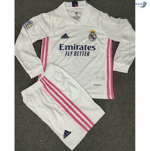 Peamu - Maillot foot Real Madrid Enfant Domicile Manche Longue 2020-2021