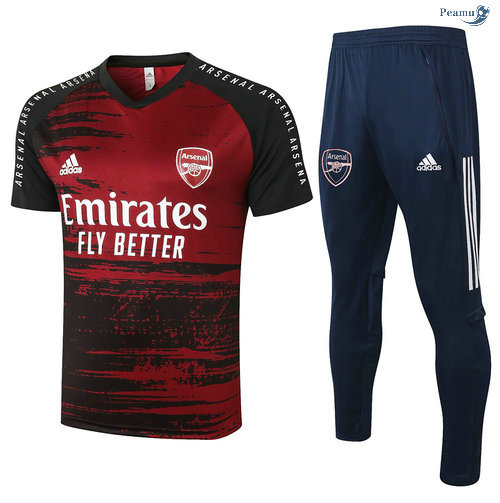 Peamu - Kit Maillot Entrainement Arsenal + Pantalon Rouge foncé 2020-2021
