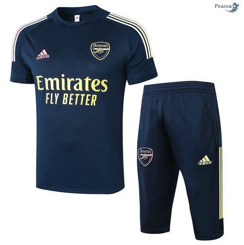 Peamu - Kit Maillot Entrainement Arsenal + Pantalon 3/4 Bleu Marine 2020-2021