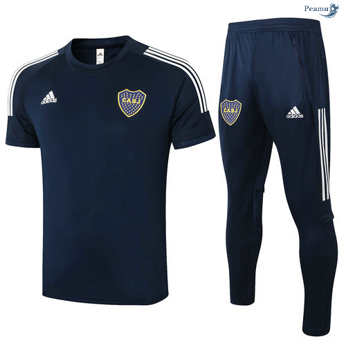 Peamu - Kit Maillot Entrainement Boca Juniors + Pantalon Bleu Marine 2020-2021