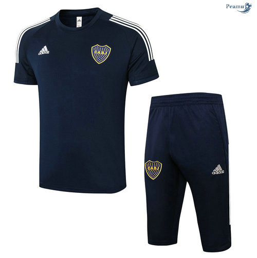 Peamu - Kit Maillot Entrainement Boca Juniors + Pantalon 3/4 Bleu Marine 2020-2021