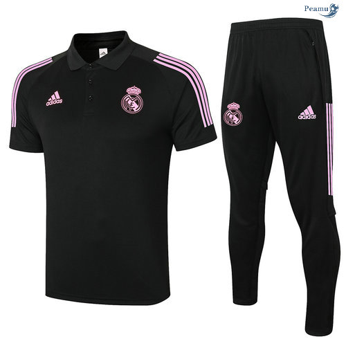 Peamu - Kit Maillot Entrainement POLO Real Madrid + Pantalon Noir 2020-2021