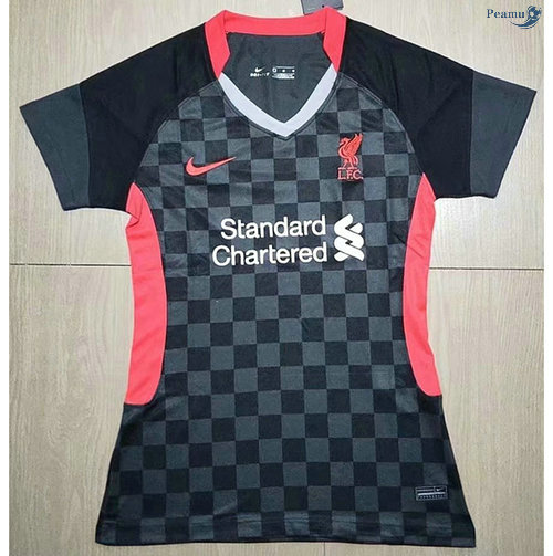 Peamu - Maillot foot Liverpool Femme Noir 2020-2021