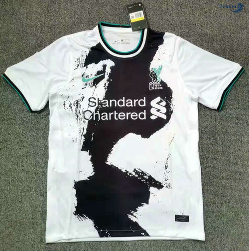 Peamu - Maillot foot Liverpool Blanc training 2020-2021