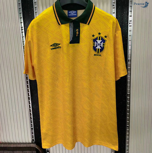 Peamu - Maillot Foot Rétro Brésil Domicile 1991-93