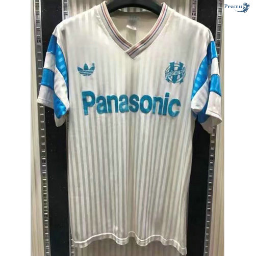 Peamu - Maillot Foot Rétro Marseille Blanc