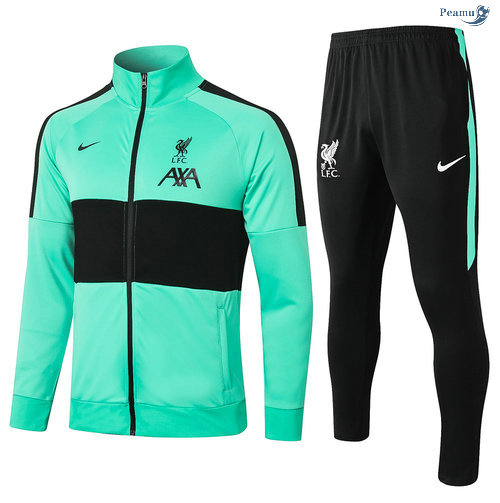 Peamu - Veste Survetement Liverpool Enfant Vert 2020-2021