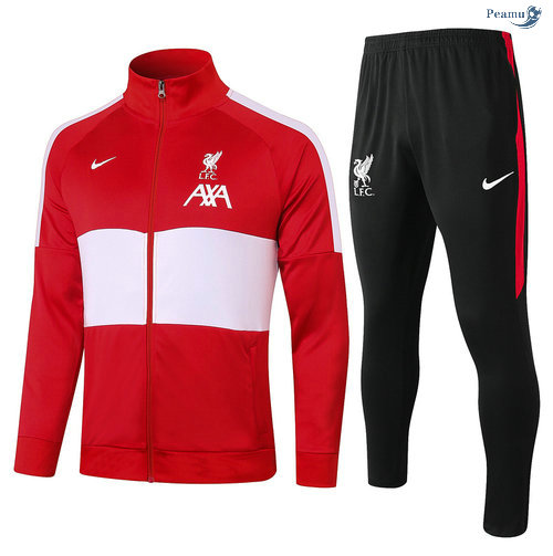 Peamu - Veste Survetement Liverpool Enfant Rouge 2020-2021