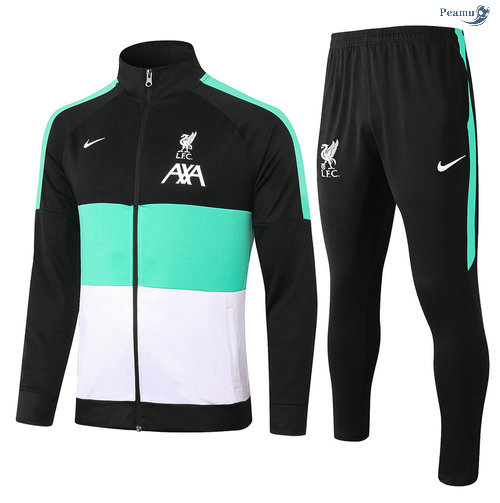 Peamu - Veste Survetement Liverpool Enfant Noir/Blanc 2020-2021