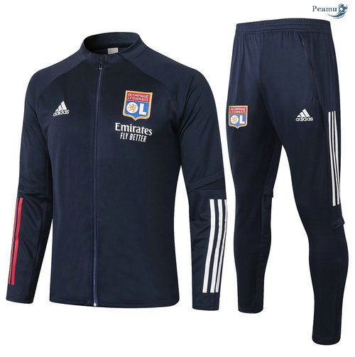 Peamu - Veste Survetement Lyon Bleu Marine 2020-2021