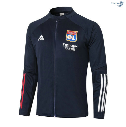 Peamu - Veste foot Lyon Bleu Marine 2020-2021
