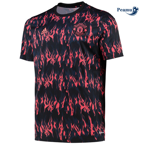 Peamu - Maillot foot Manchester United pré-match Noir 2022-2023