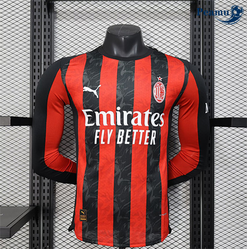 Maillot foot AC Milan Player Domicile Manche Longue 2025-2026