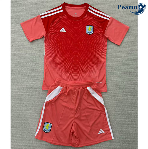 Maillot foot Aston Villa Enfant Gardien De But Orange/Rouge 2025-2026