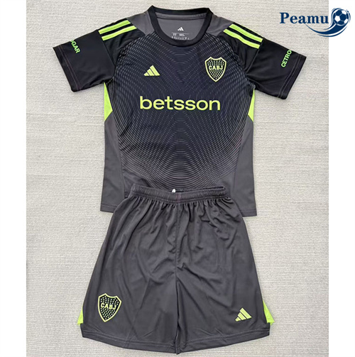 Maillot foot Boca Juniors Enfant Gardien de but Gris/Noir 2025-2026