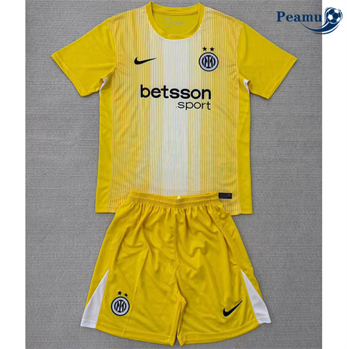 Maillot foot Inter Milan Enfant Gardien De But Jaune 2025-2026
