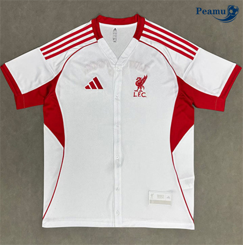 Maillot foot Liverpool base-ball Blanc 2025-2026