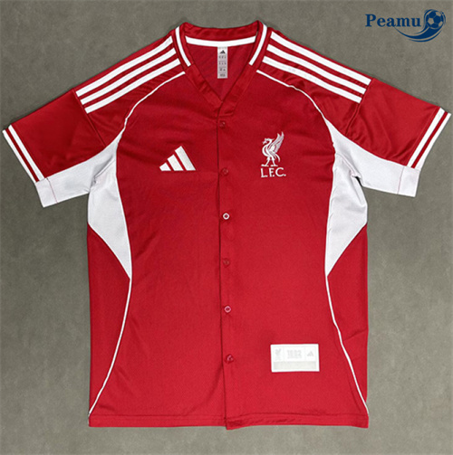 Maillot foot Liverpool base-ball Rouge 2025-2026
